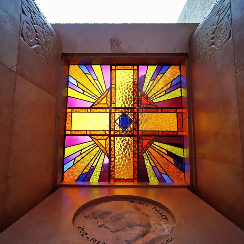 Dalle de verre cimetière