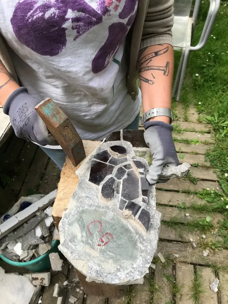 restauration de dalle de verre