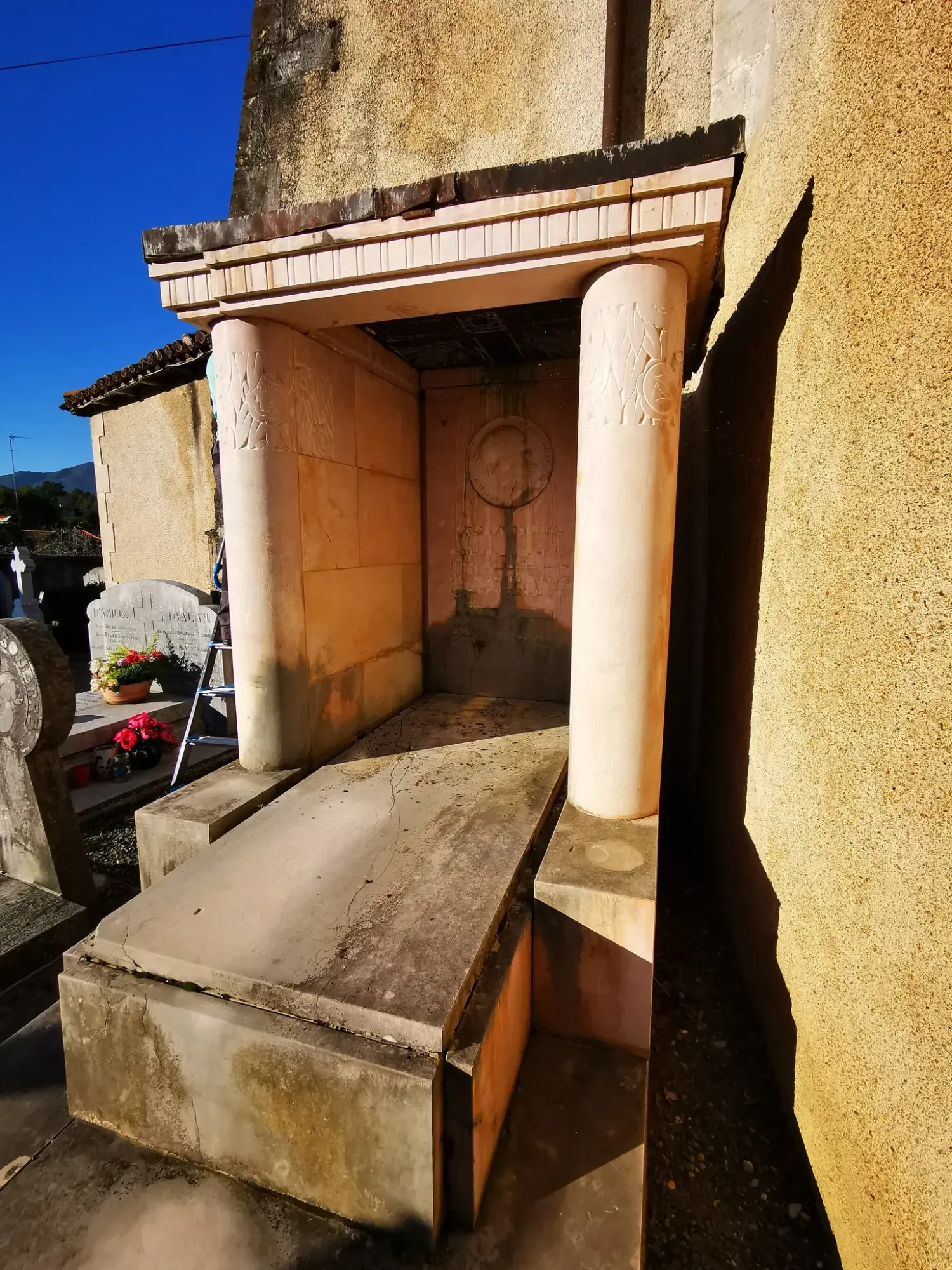 restauration dalle cimetière