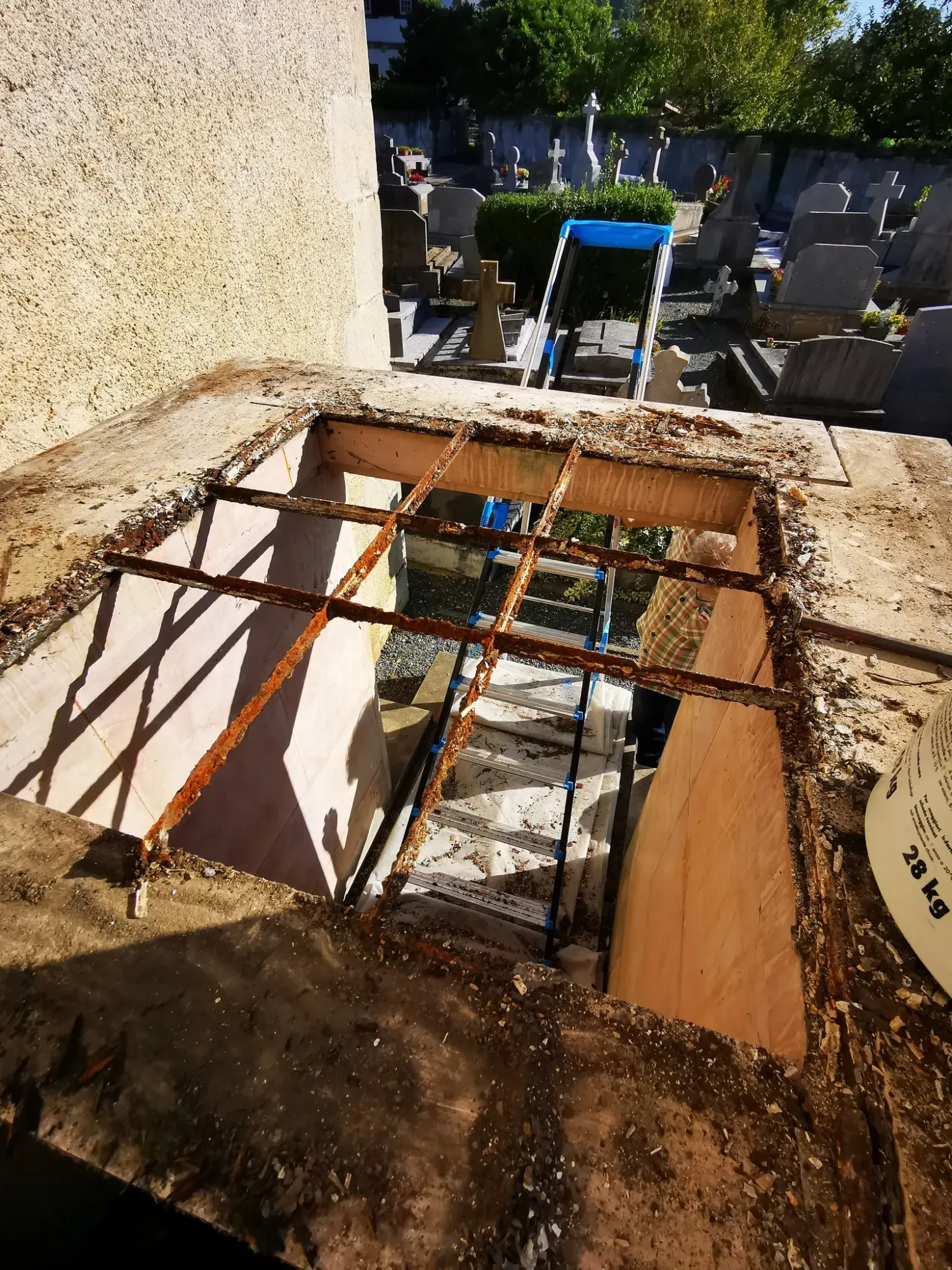 restauration dalle cimetière